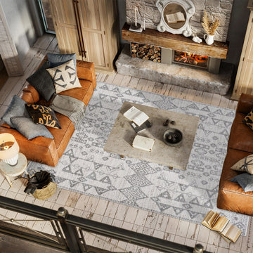 Idris Tribal Diamond Geometric Area Rug